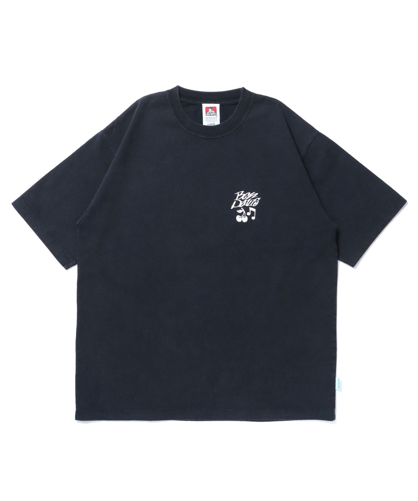 【BEN DAVIS（ベンデイビス）】BLURRED VNTG TEE / Tシャツ 半袖 クルーネック オーバーサイズ 刺繍 ブラック