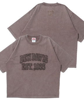 PATCHWORK LOGO VNTG CROPPED TEE / Tシャツ 半袖 クルーネック 短丈 コンパクトサイズ ワッペン ダークブラウン