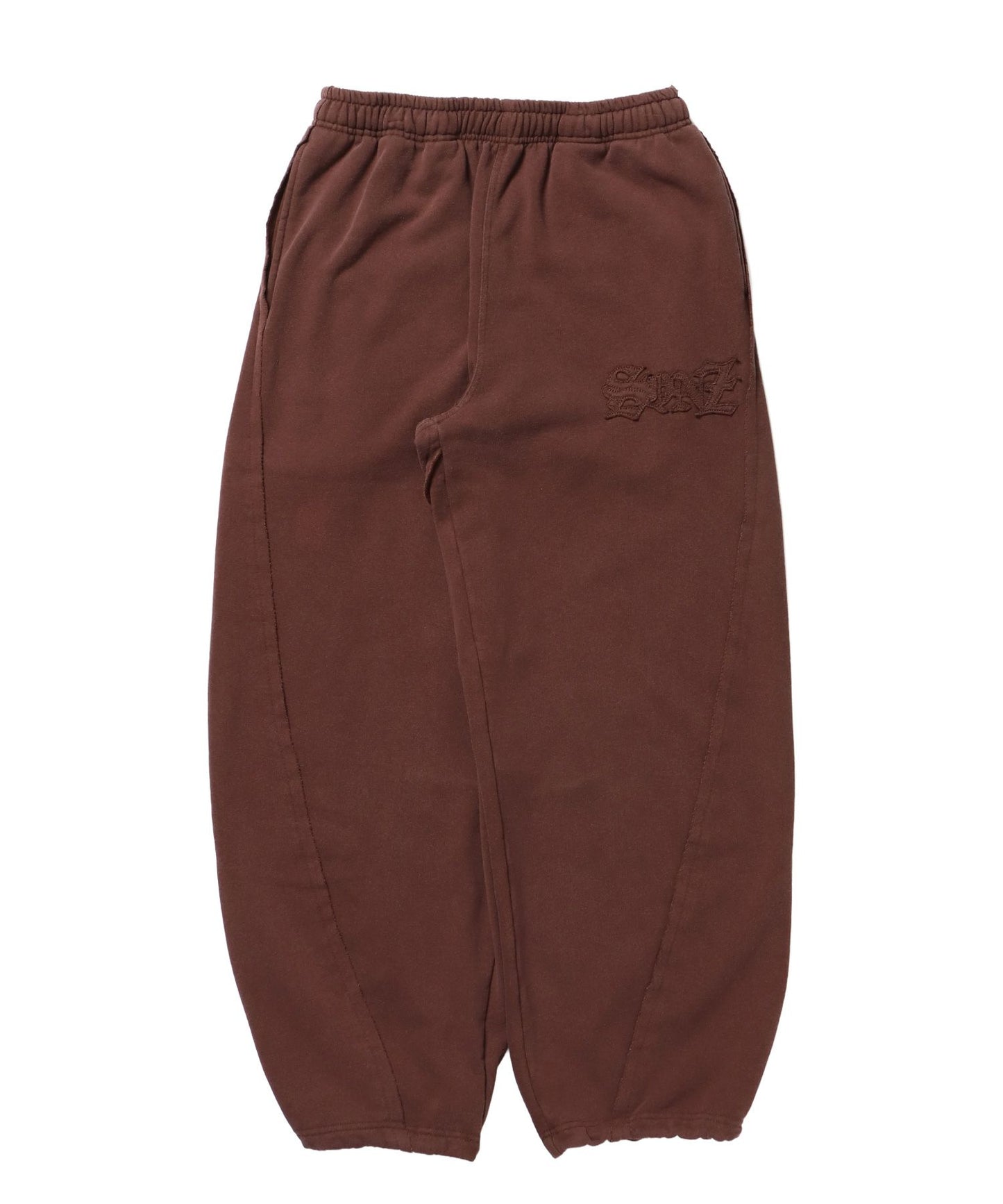 【SEQUENZ（シークエンズ）】WASHED CURVE SWEAT PANTS / カーブ スウェットパンツ 加工 裏起毛 【セットアップ】 モカ