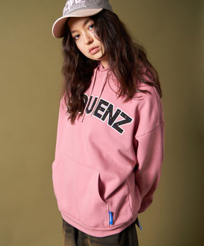 SO LOGO APPLIQUE STONE P/K / ワッペン ラインストーン パーカー スウェット 裏起毛 ピンク