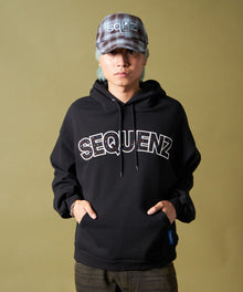 SO LOGO APPLIQUE STONE P/K / ワッペン ラインストーン パーカー スウェット 裏起毛 ブラック