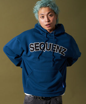 SO LOGO APPLIQUE STONE P/K / ワッペン ラインストーン パーカー スウェット 裏起毛 ブルー