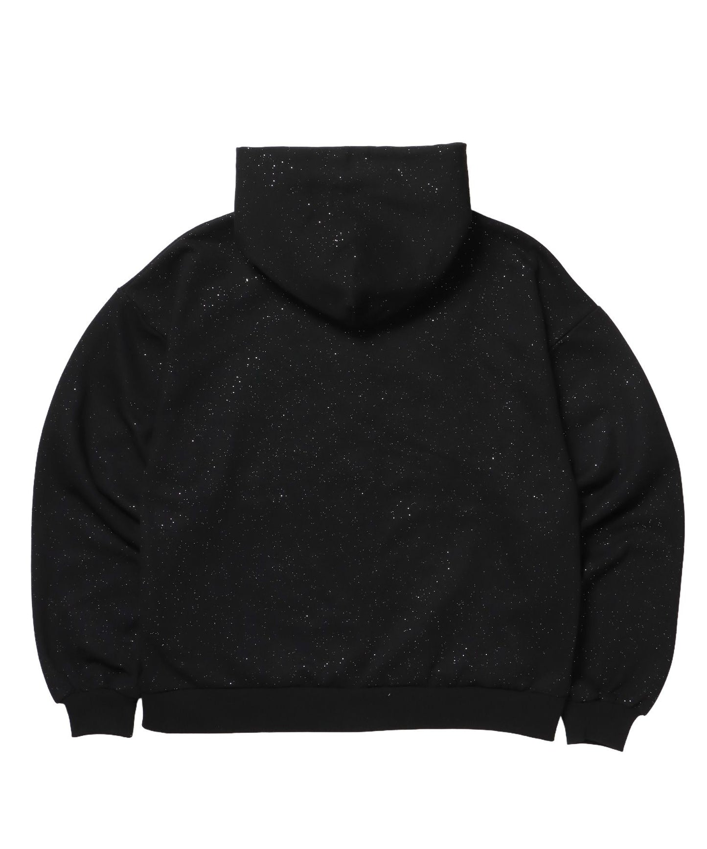 SQNZ LOGO GLITTER ZIP P/K / ジップパーカー ラメプリント ダブルジップ 裏起毛 【セットアップ】 ブラック