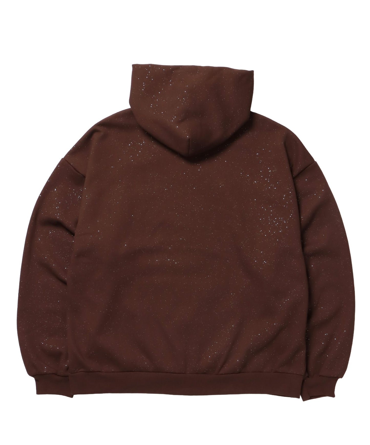 SQNZ LOGO GLITTER ZIP P/K / ジップパーカー ラメプリント ダブルジップ 裏起毛 【セットアップ】 モカ