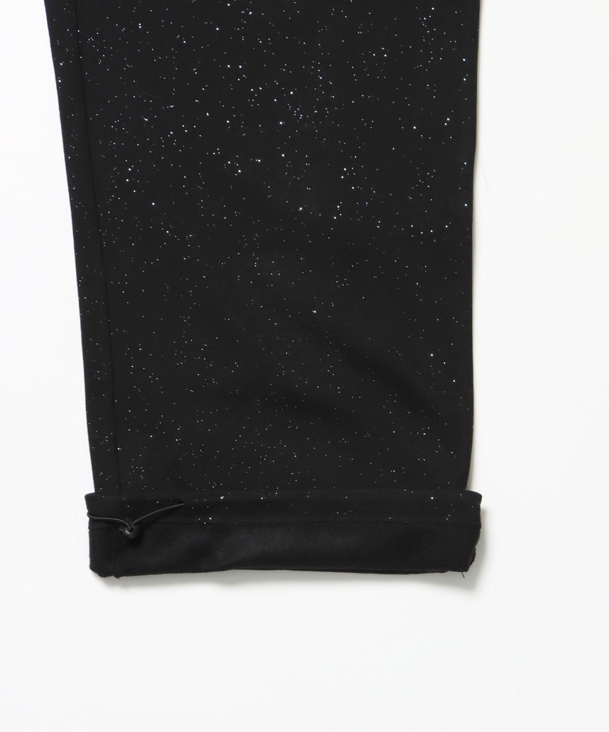 SQNZ GLITTER SWEAT PANTS / ラインストーン スウェットパンツ ドローコード 裏起毛 【セットアップ】 ブラック