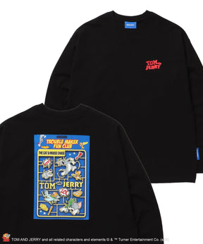 TJ PLASTIC MODEL L/S TEE / トムとジェリー ロンT 長袖 クルーネック プリント ブラック