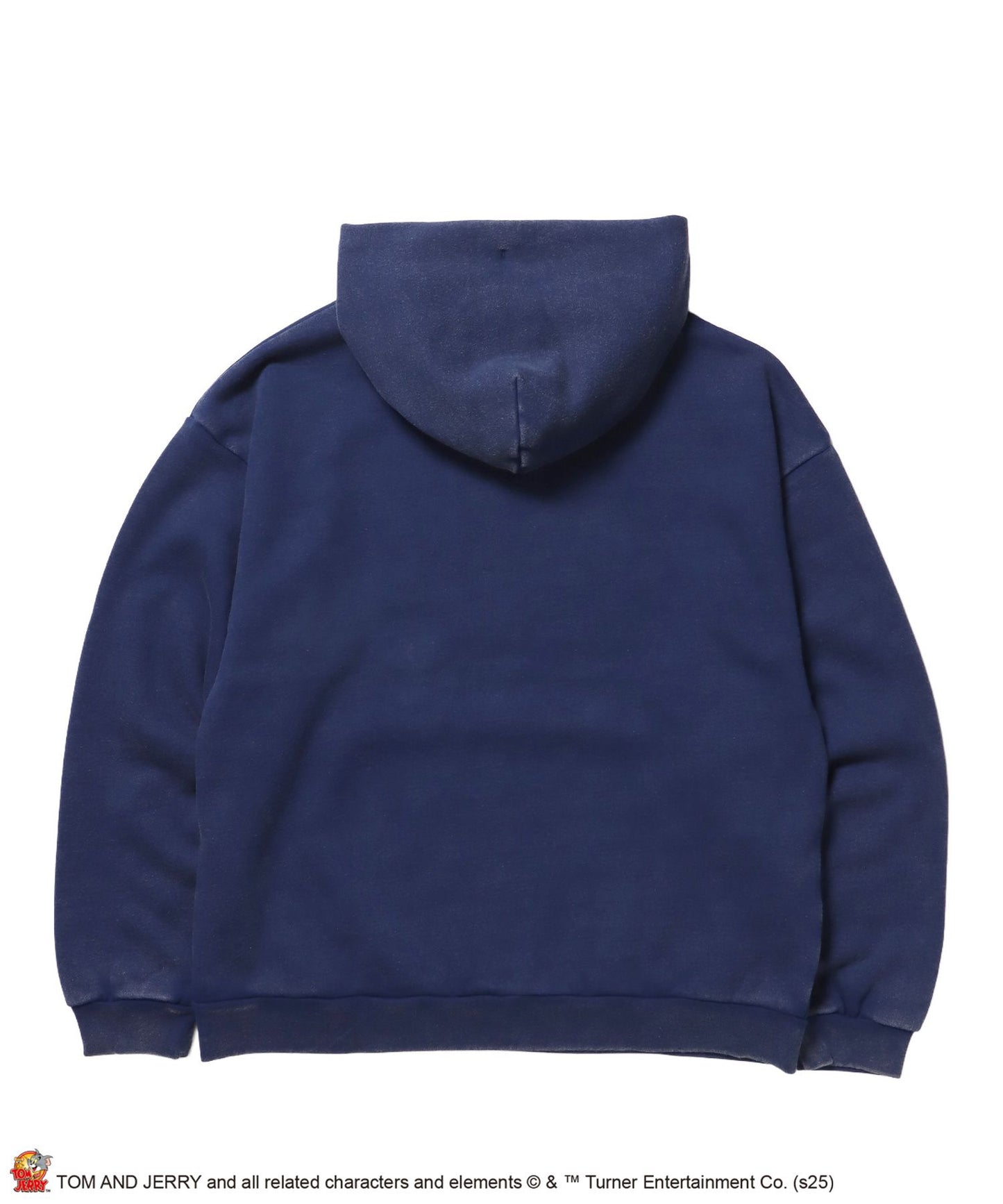 TJ APPLIQUE WASHED PK / トムとジェリー パーカー 加工 ワッペン 裏起毛 フーディ ロイヤルブルー