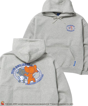 TJ JERRY AND TUFFY EMB. PK / トムとジェリー パーカー 刺繍 裏起毛 プリント グレー