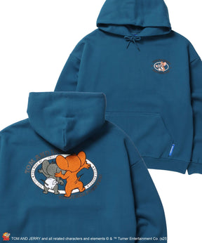 TJ JERRY AND TUFFY EMB. PK / トムとジェリー パーカー 刺繍 裏起毛 プリント グリーン
