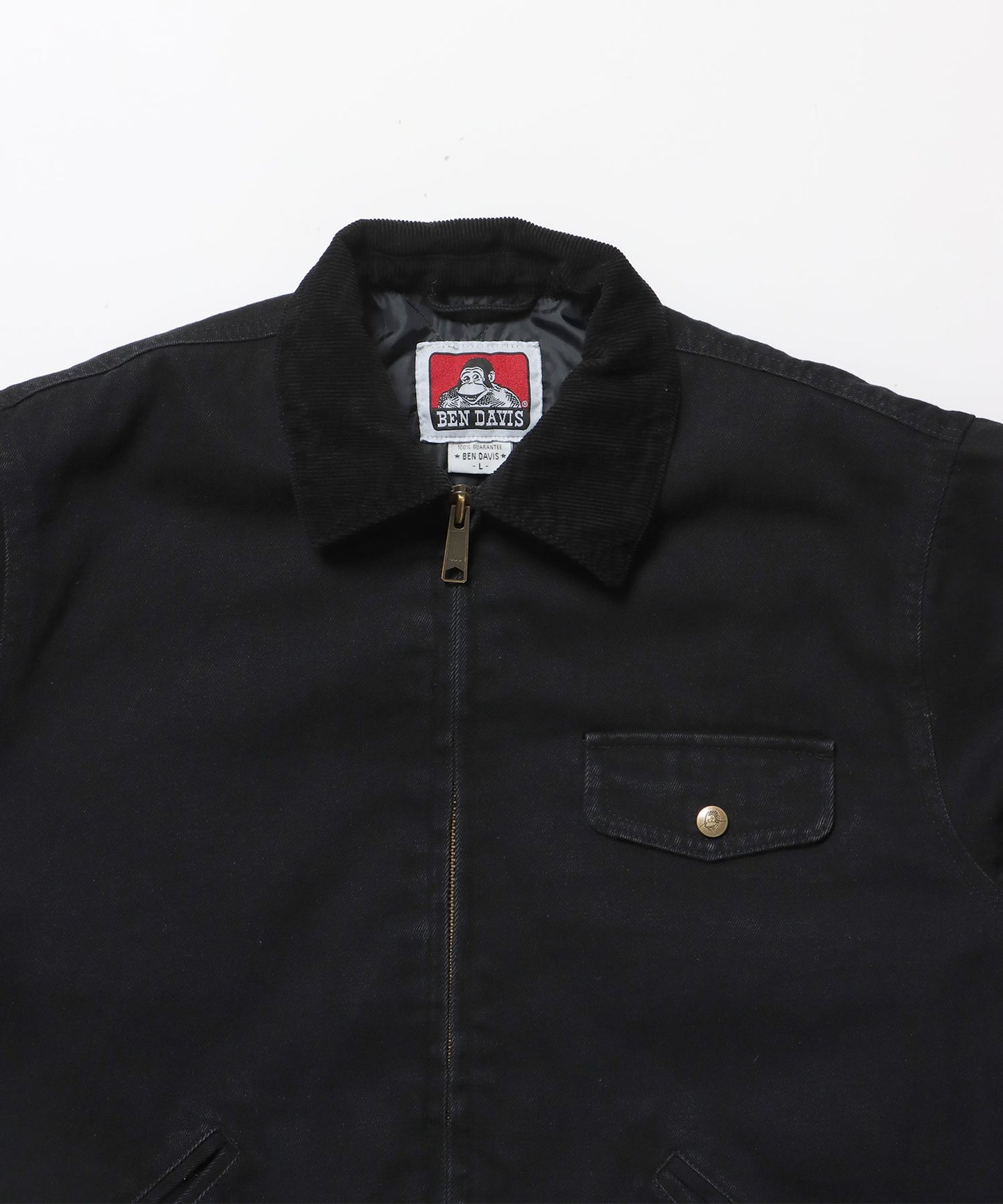 ZIP FRONT TRUCKER JACKET / ジャケット ジップ 短丈 中綿 加工 ブラック
