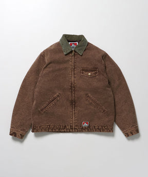 ZIP FRONT TRUCKER JACKET / ジャケット ジップ 短丈 中綿 加工 ブラウン