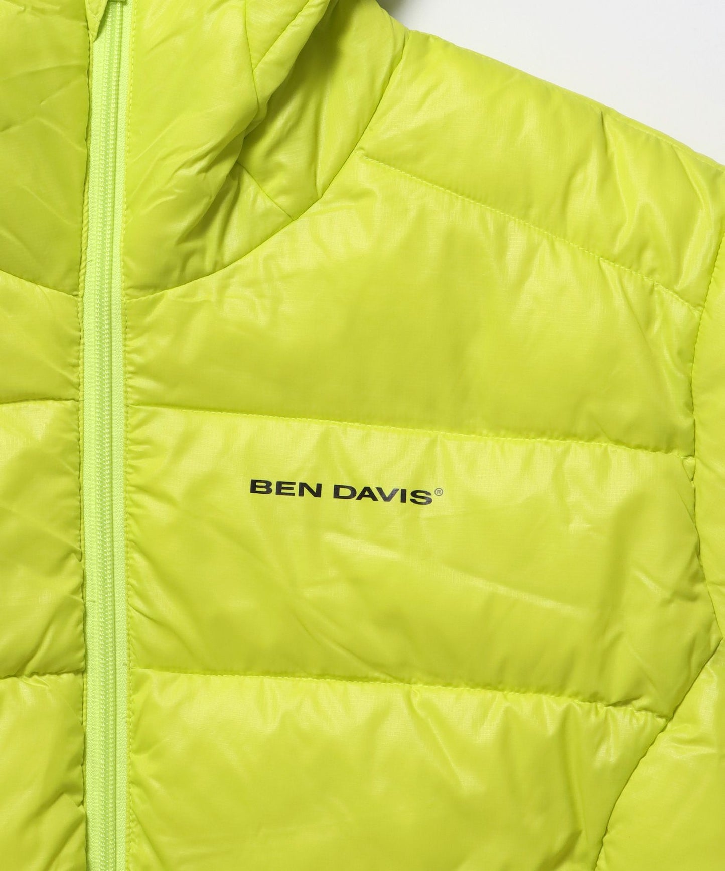 BD HOODED PUFFER JACKET / オーバーサイズ フーディ ジャケット 中綿 ダウン パファー ドローコード イエロー