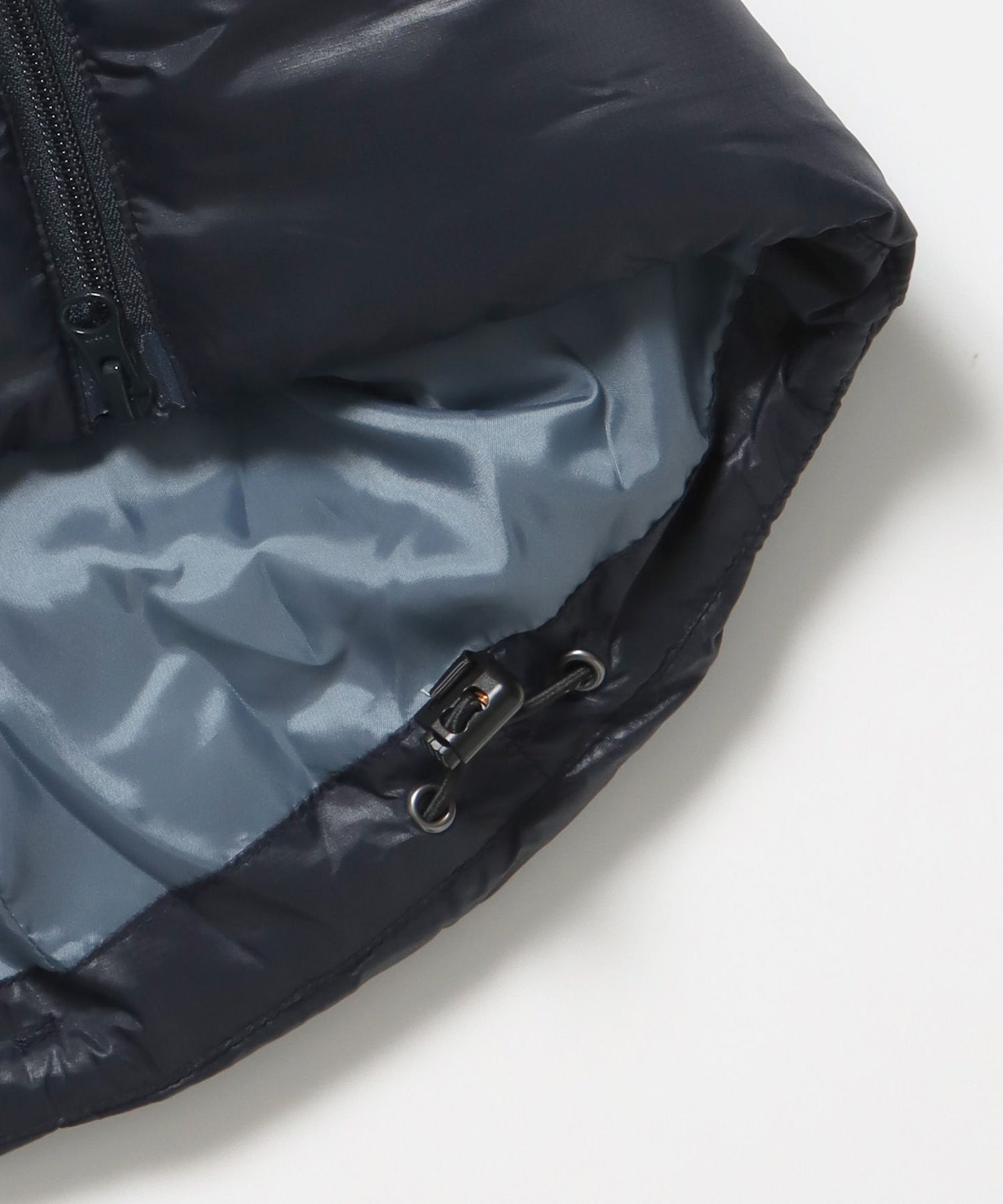 BD HOODED PUFFER JACKET / オーバーサイズ フーディ ジャケット 中綿 ダウン パファー ドローコード ダークネイビー