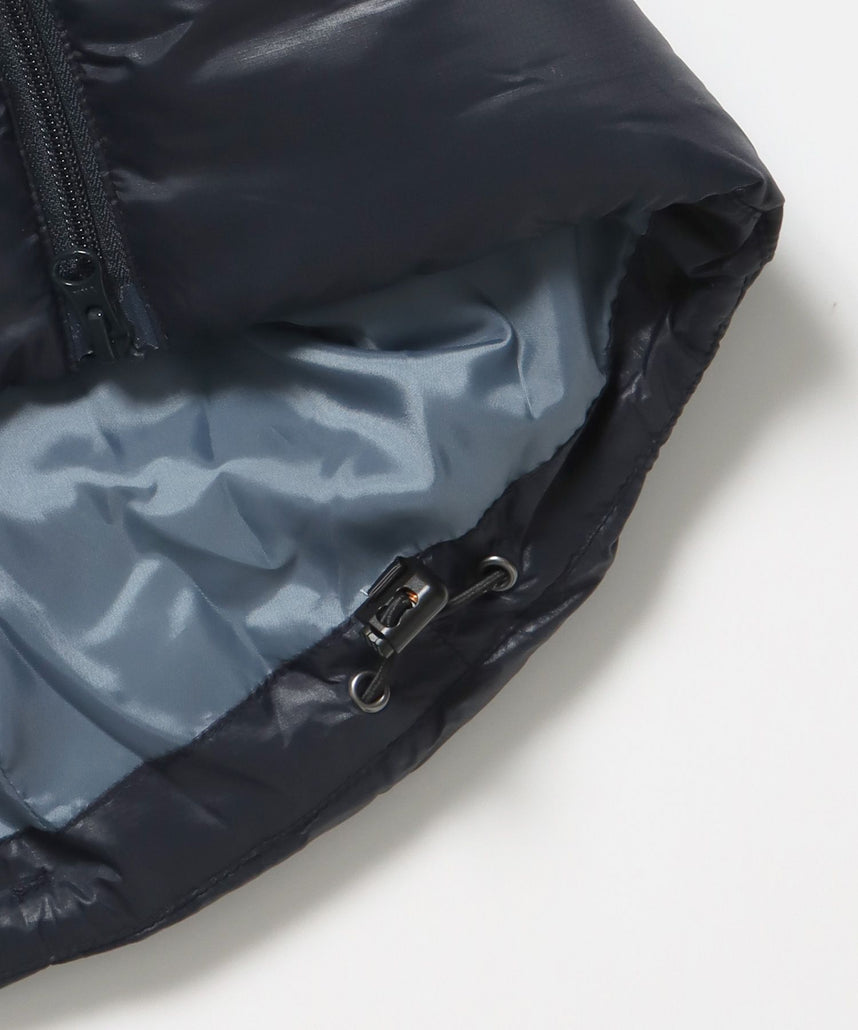 BD HOODED PUFFER JACKET / オーバーサイズ フーディ ジャケット 中綿 ダウン パファー ドローコード ダークネイビー