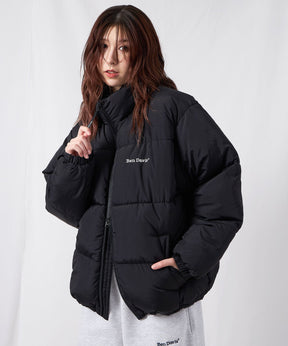 BD PUFFER JACKET / ジャケット 中綿 ダウン パファー ドローコード 刺繍 ブラック