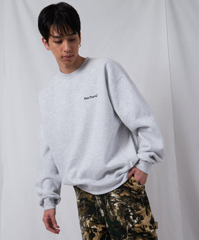 HEAVY SWEAT CREW / スウェット トレーナー 裏起毛 クルーネック ワンポイント刺繍 アッシュグレー