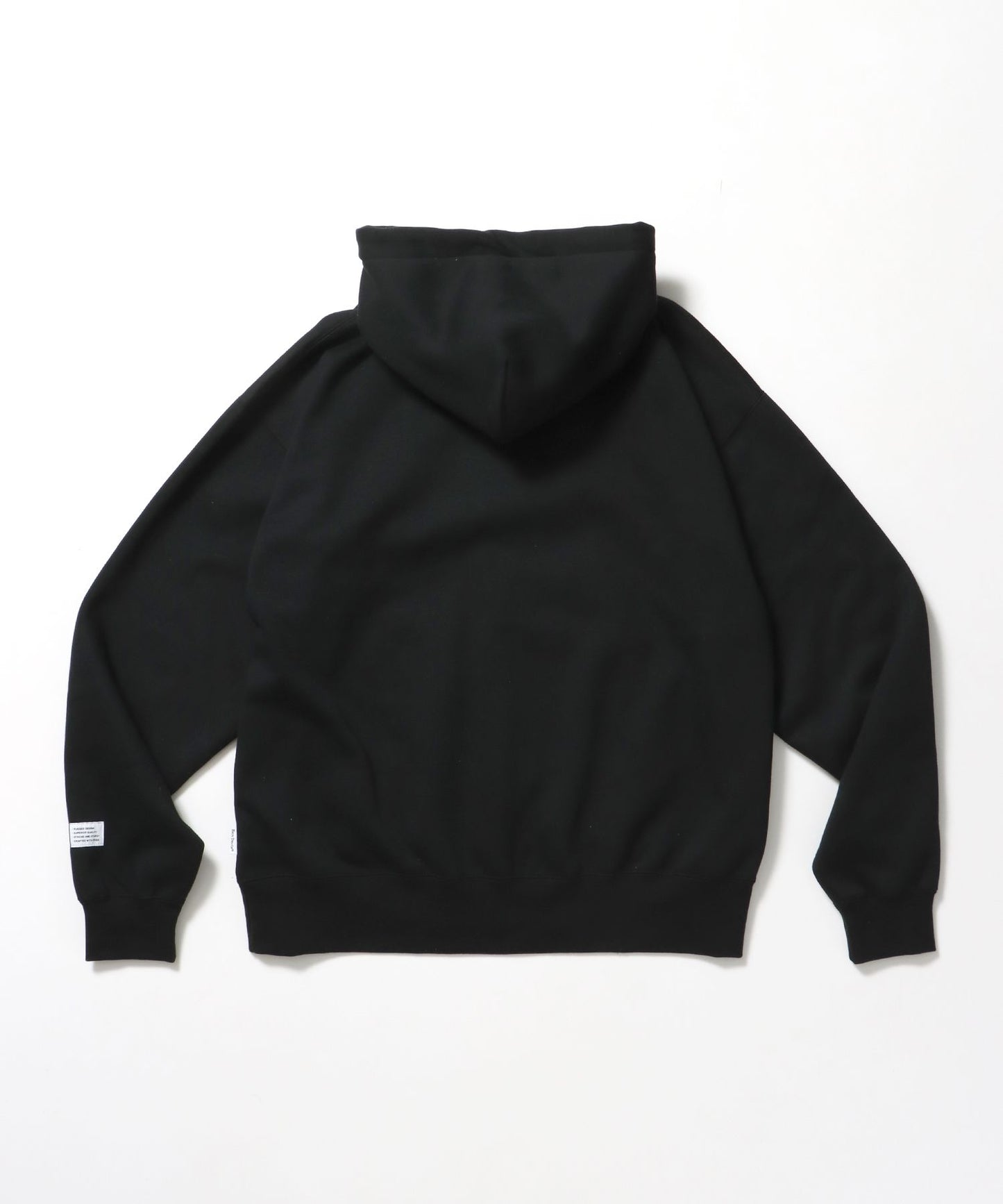 HEAVY SWEAT ZIP HOODIE / パーカー ジップ ワンポイント 刺繍 裏起毛 ブラック