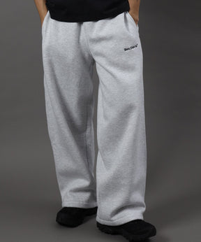 WIDE CURVE SWEAT PANTS / ワイド カーブパンツ スウェットパンツ 裏起毛 ドローコード 刺繍 アッシュグレー