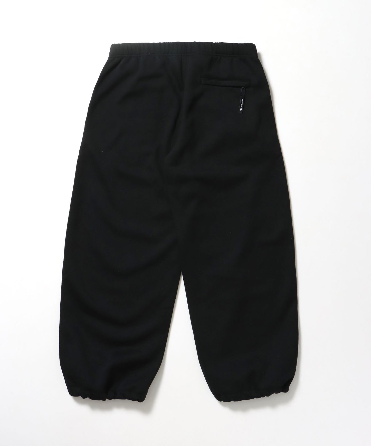 WIDE CURVE SWEAT PANTS / ワイド カーブパンツ スウェットパンツ 裏起毛 ドローコード 刺繍 ブラック