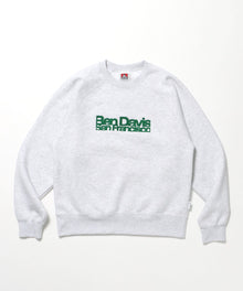 CENTER LOGO RAGLAN CREW (70's FIT) / スウェット ラグラン クルーネック 刺繍 裏起毛 アッシュグレー