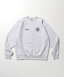 CIRCLE EMB CREW / スウェット ラグラン クルーネック 刺繍 裏起毛 アッシュグレー