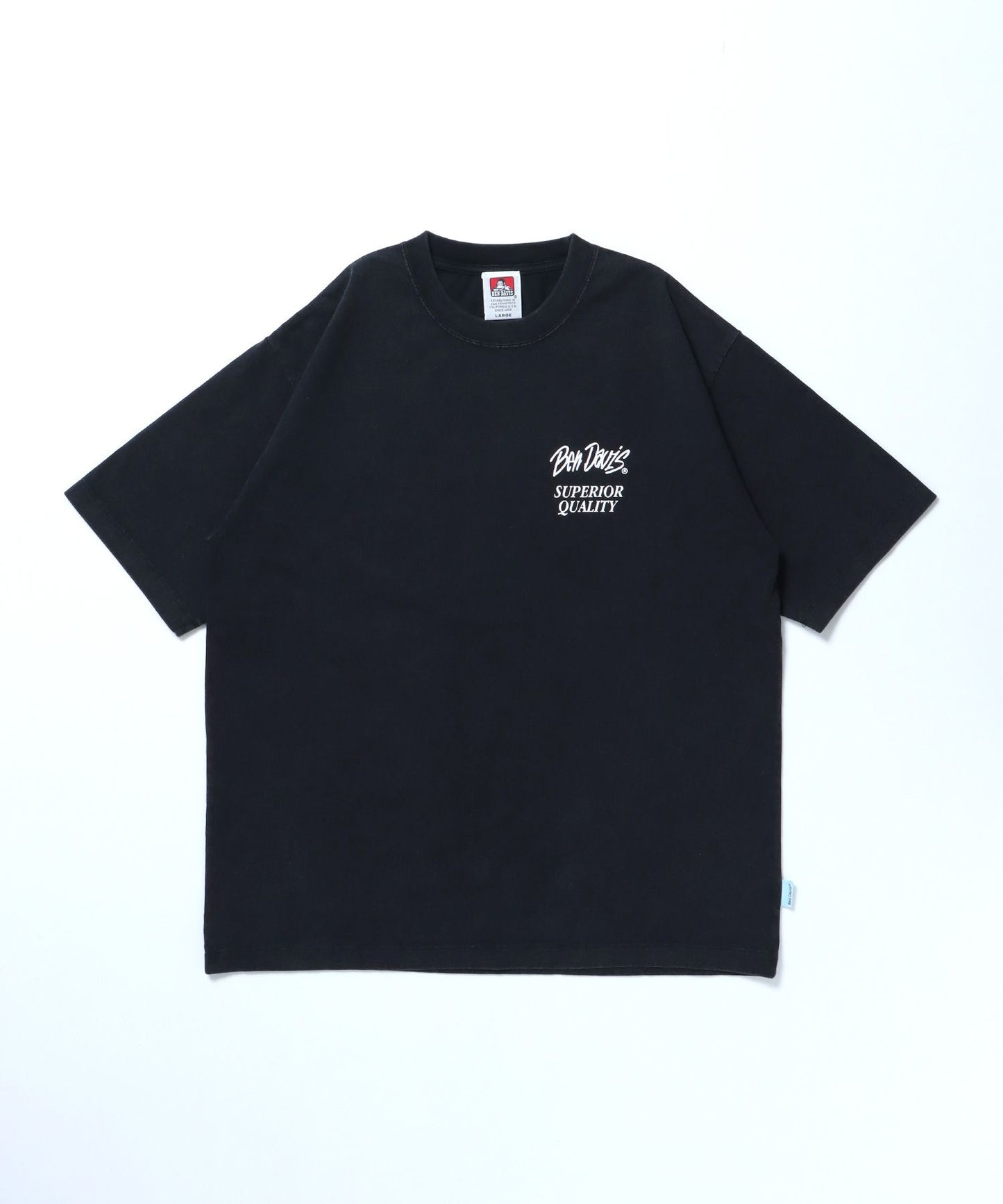 【BEN DAVIS（ベンデイビス）】VARIOUS MOTIFS VNTG TEE / Tシャツ クルーネック 半袖 オーバーサイズ ワンポイント 加工 ブラック