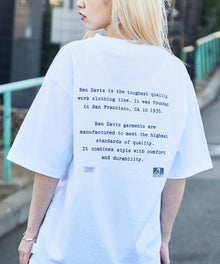 FLOWER VASE VNTG TEE / Tシャツ クルーネック 半袖 オーバーサイズ ワンポイント 加工 ホワイト