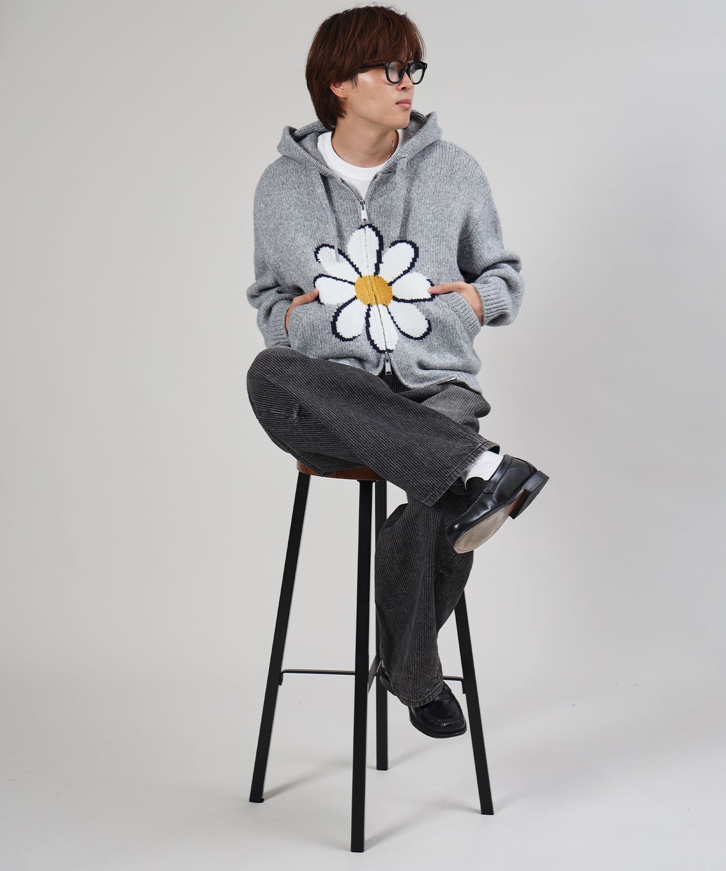 モデル：H178 Size:L：アッシュグレー