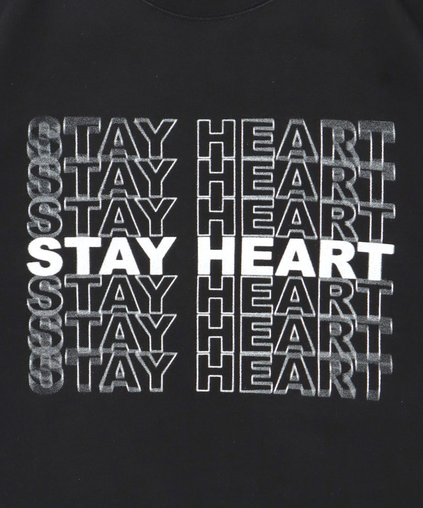 ヘビーウエイトぼかしメッセージロゴスウェット / 裏起毛 スウェット クルーネック プリント ブラック