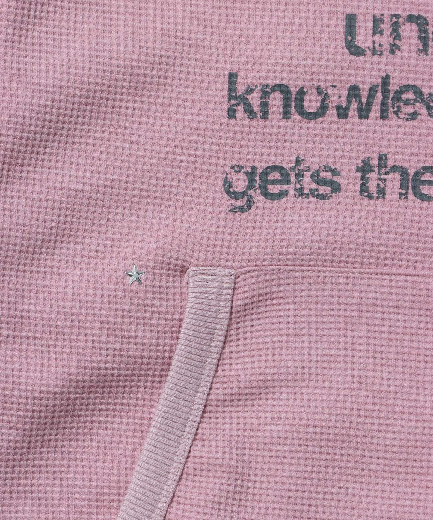 THERMAL LADIES ZIP UP LADIES / ワッフル レディース ジップパーカー サーマル ダブルジップ フーディ ピンク