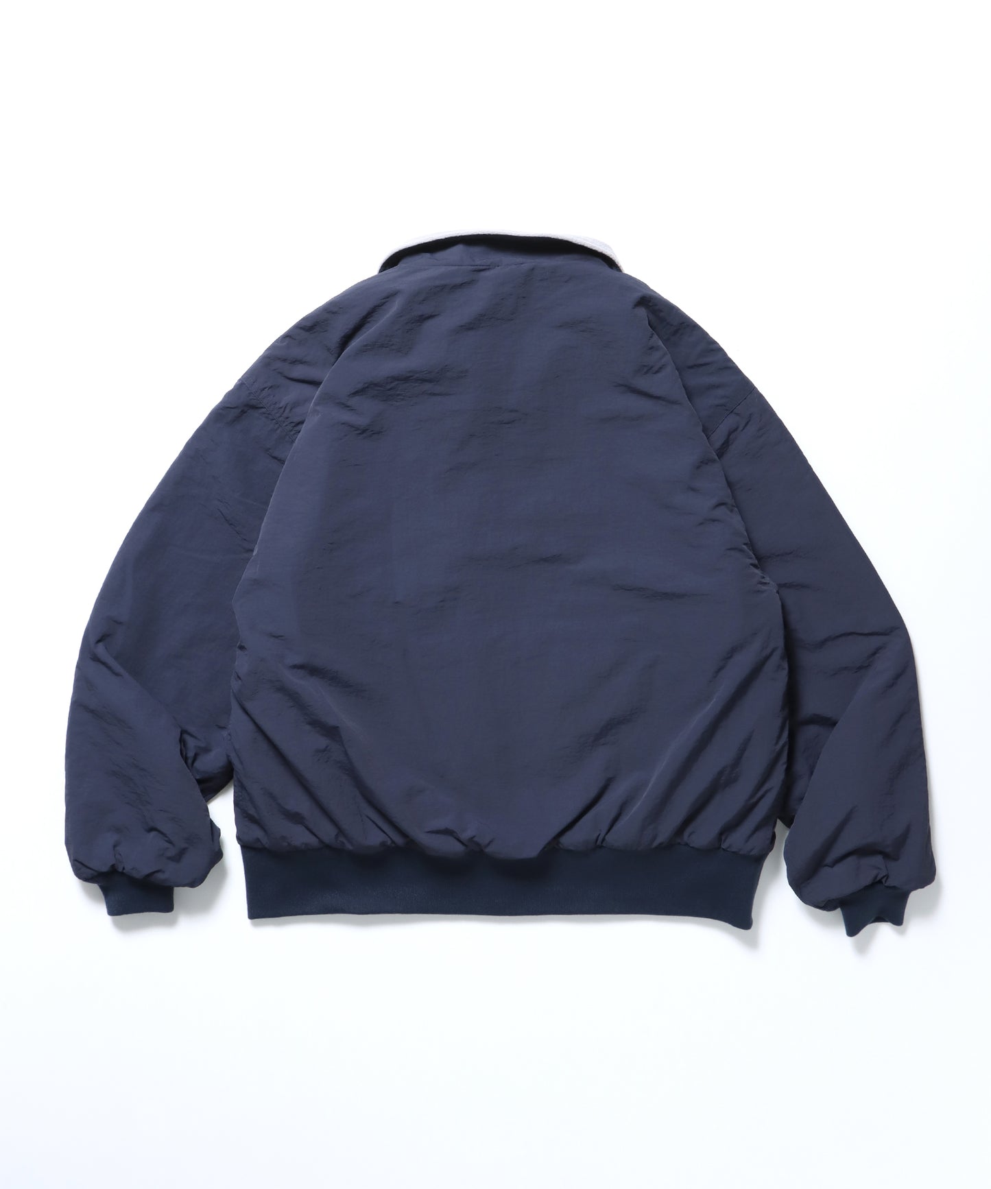 RV SHELLED FLEECE JACKET / シティガール シティボーイ リバーシブル ブロークコア ジップ シンプル ネイビー