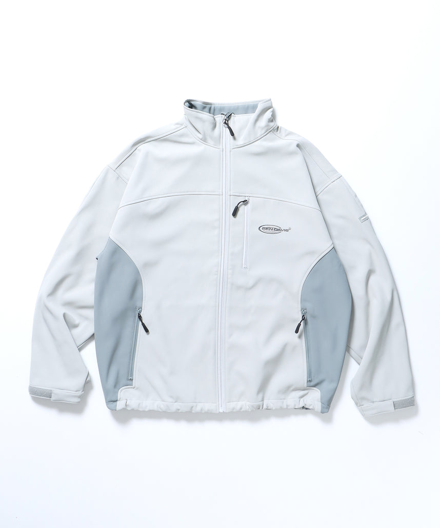 SOFTSHELL ACTIVE JACKET / フリース ジップ ドローコード オフホワイト