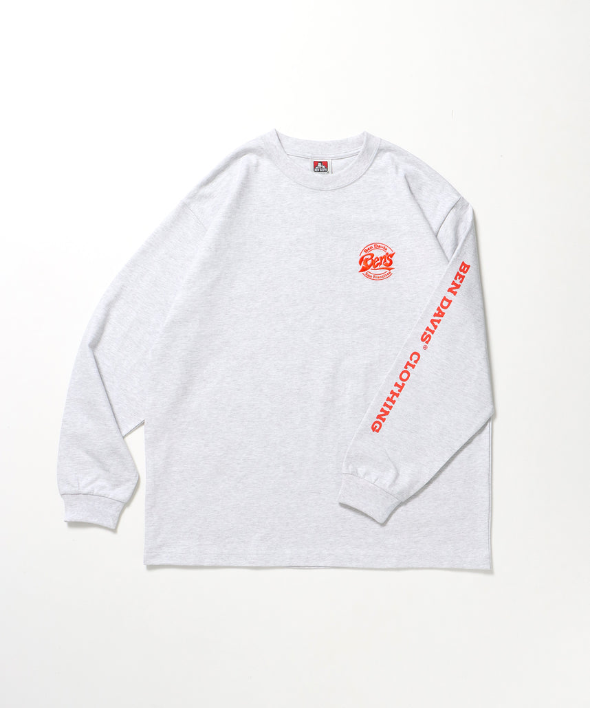 CIRCLE LOGO L/S TEE[WIDE] / ロンT 長袖 ワンポイント レギュラーサイズ ポケット アッシュグレー