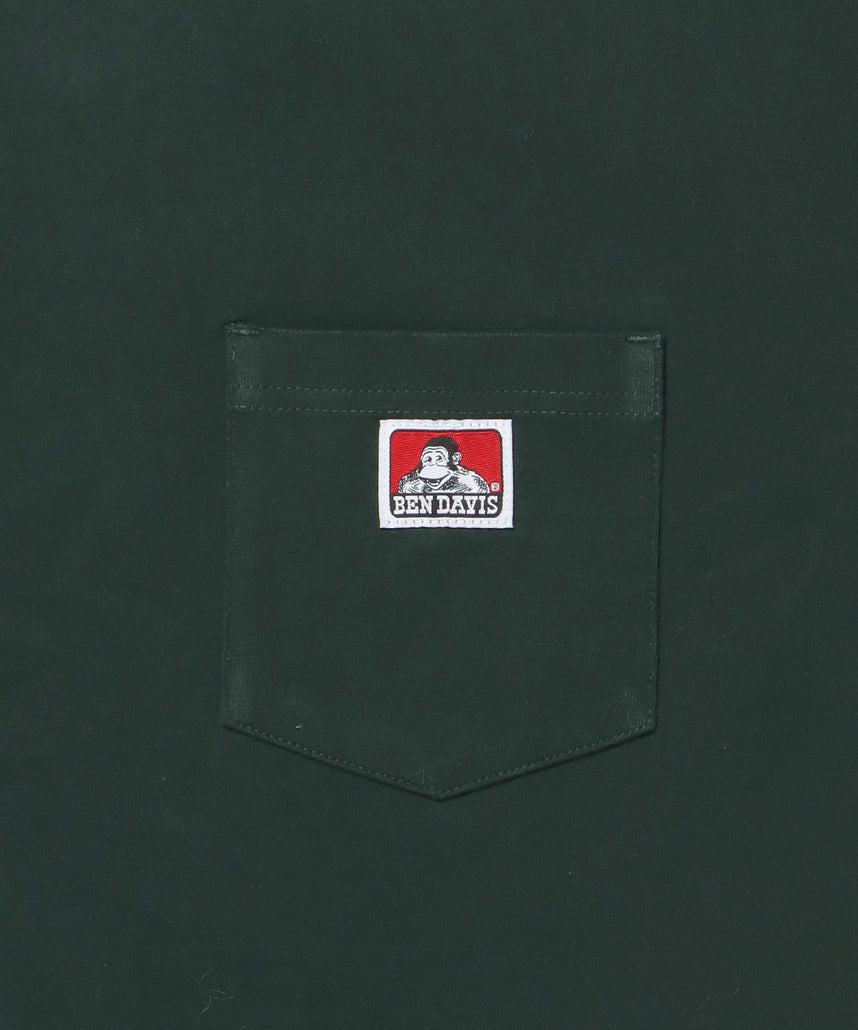 L/S POCKET TEE[REG] / ロンT 長袖 ワンポイント レギュラーサイズ ポケット ダークグリーン