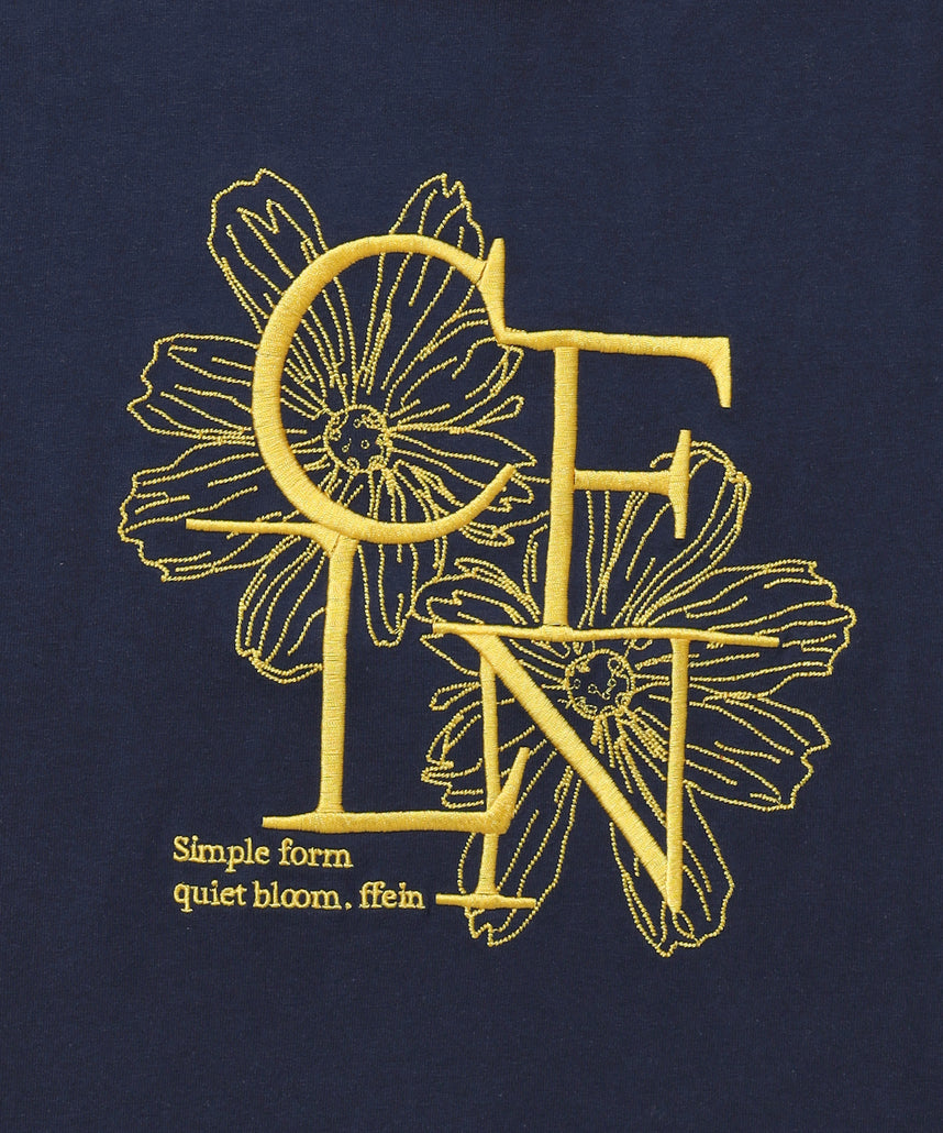FFEIN(フェイン)】フラワー刺繍ロゴショート丈Tシャツ / Tシャツ