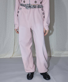 sqnz fade sweat pants / スウェット パンツ 加工 ハトメ スタッズ 裏起毛≪SET UP着用可能≫ ピンク