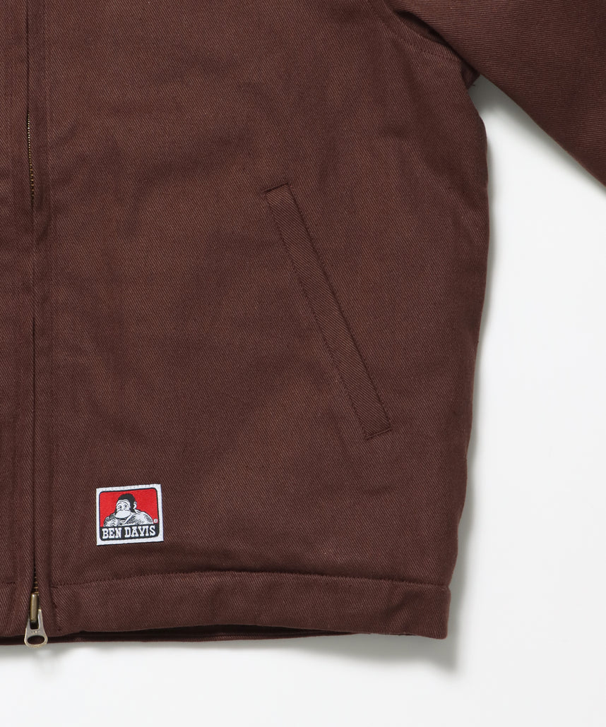 PADDED EISENHOWER JACKET / オーバーサイズ ビッグシルエット ジャケット アウター 中綿 ジップ ブラウン