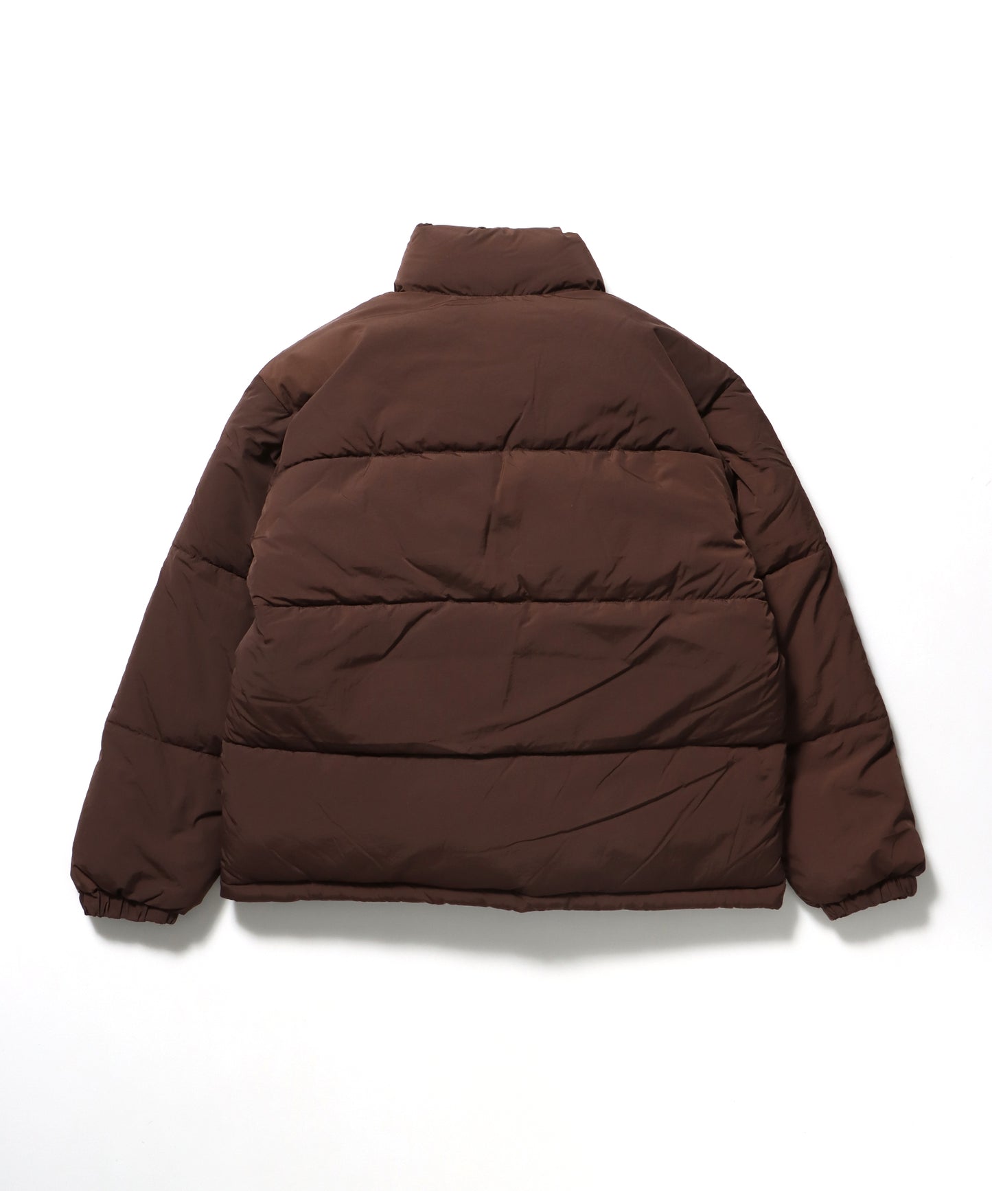 BD PUFFER JACKET / ダウン ジップ ドローコード ブラウン