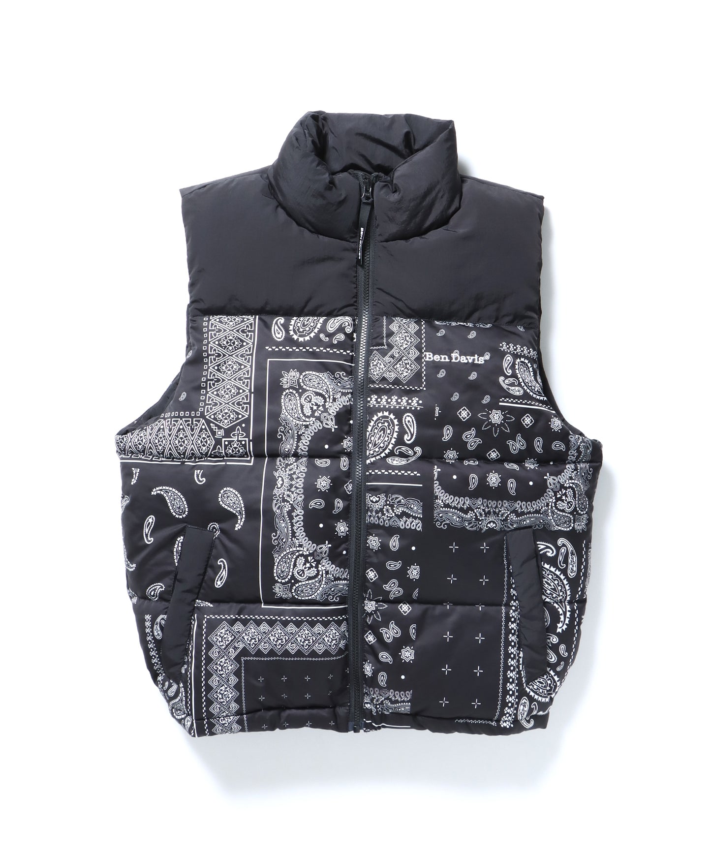 BD PUFFER VEST / 刺繍 オーバーサイズ ドローコード ワンポイント シンプル ノームコア ショート丈 シティガール シティボーイ 柄80