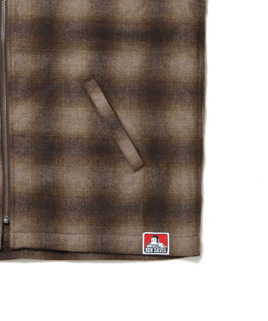 BEN DAVIS（ベンデイビス）】HEAVY PLAID ZIP JACKET / ジップ