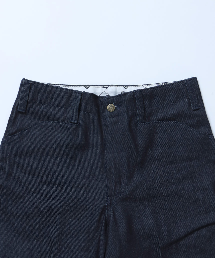 USA GORILLA CUT DENIM PANTS / ゴリラカット 12oz デニム エクストラワイドパンツ  センタープレス フリスコ メキシコ産 ネイビー