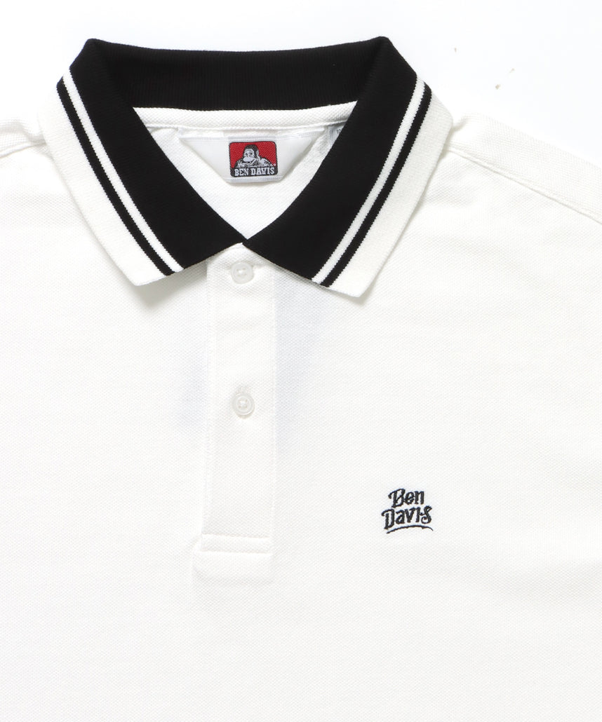 CROPPED POLO SHIRT / ポロシャツ 半袖 ワンポイント 短丈 オフホワイト