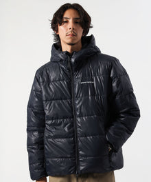 BD HOODED PUFFER JACKET / ダウンジャケット パッファー フード ユニセックス ダークネイビー