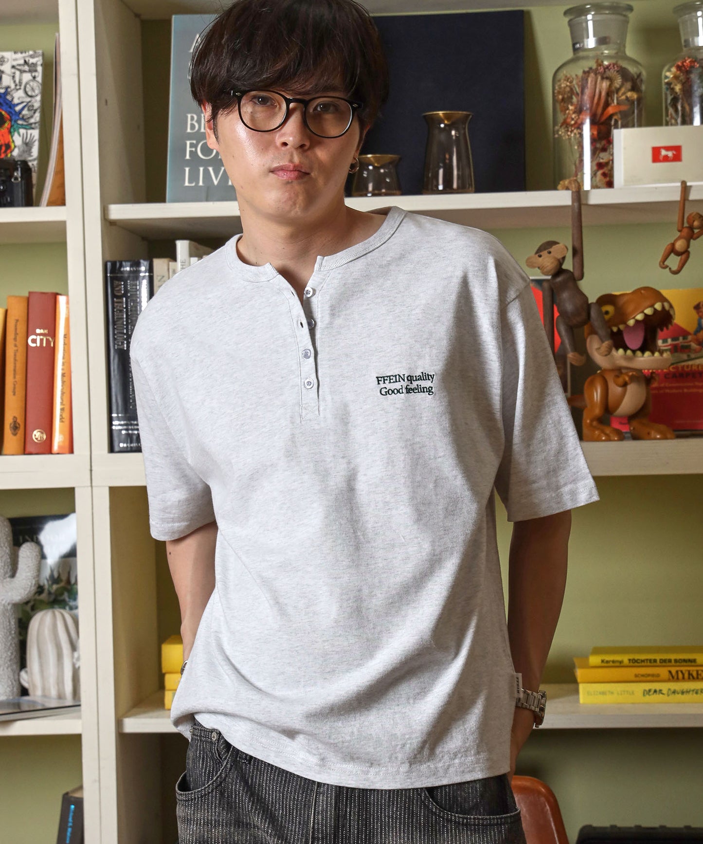 H178 Size:L アッシュグレー