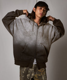 はぴページ 24FW HEAVY WEIGHT FULL ZIP HOODIE.AMBER
