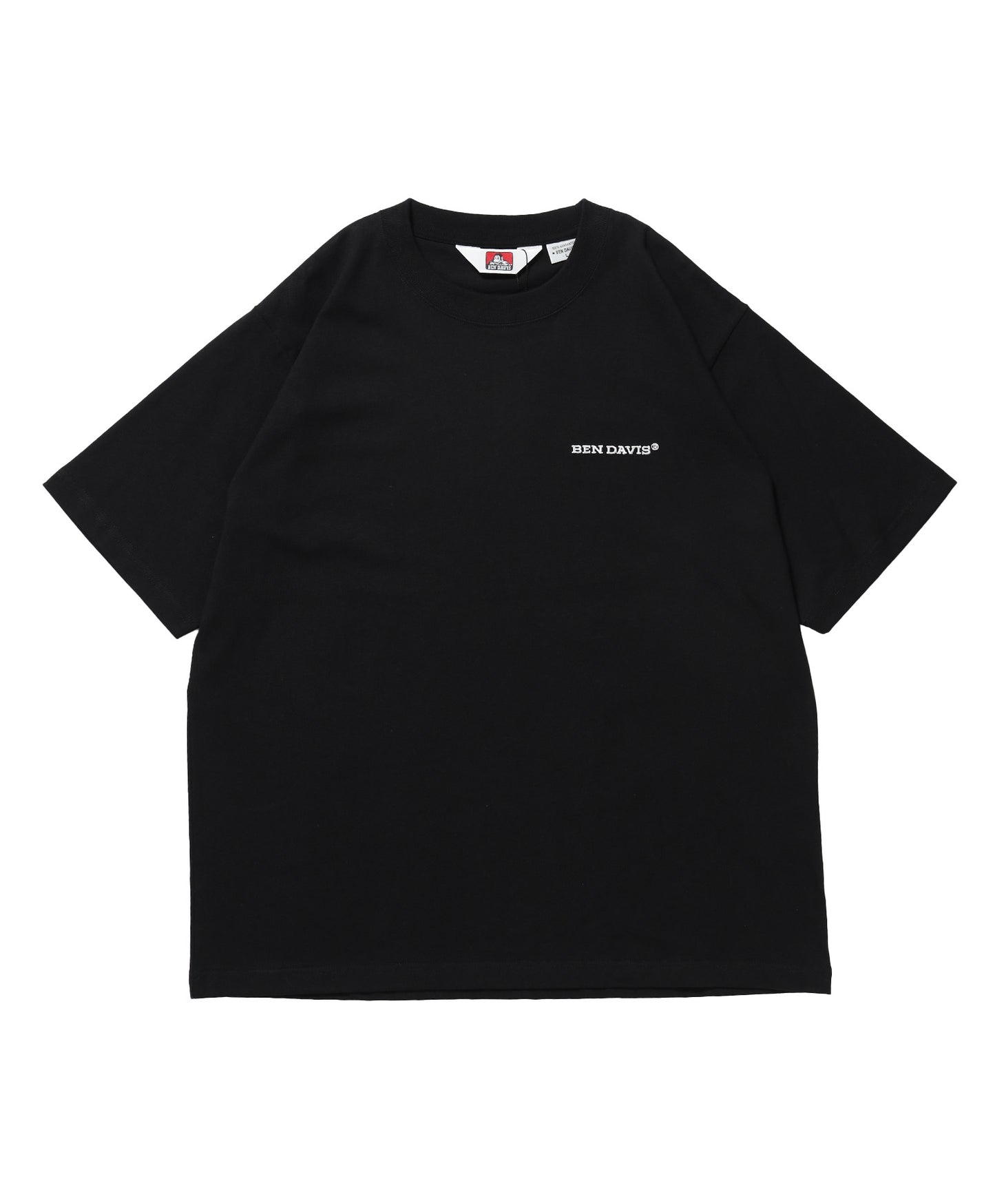 LABELS TEE / Tシャツ 半袖 クルーネック 刺繍 ワンポイント プリント ユニセックス オーバーサイズ ブラック