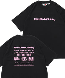 COLOR LOGO TEE / Tシャツ 半袖 クルーネック プリント ワンポイント ユニセックス オーバーサイズ ブラック