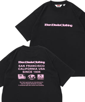 COLOR LOGO TEE / Tシャツ 半袖 クルーネック プリント ワンポイント ユニセックス オーバーサイズ ブラック