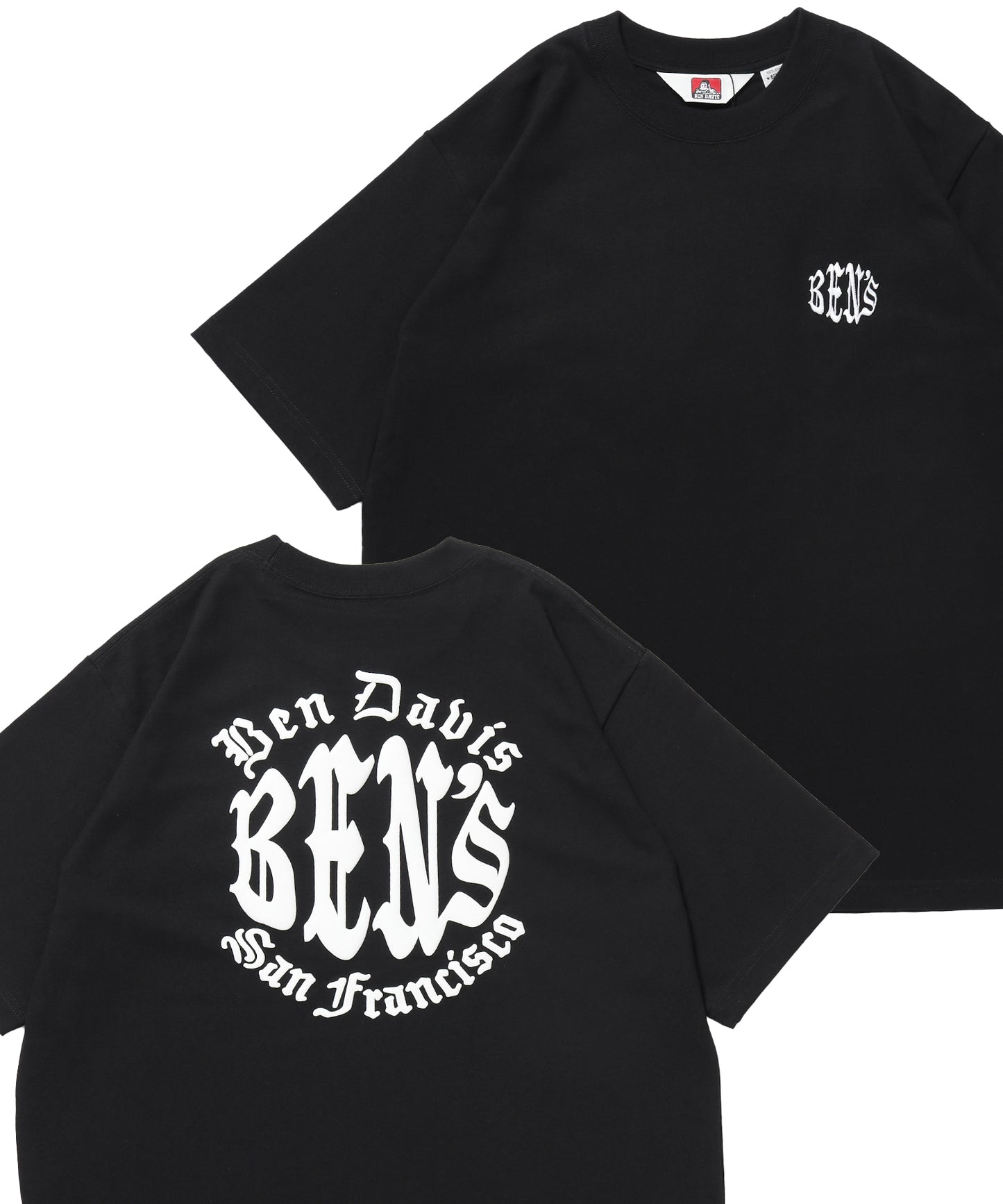OLD CIRCLE TEE / Tシャツ 半袖 クルーネック 刺繍 ワンポイント ユニセックス オーバーサイズ ブラック
