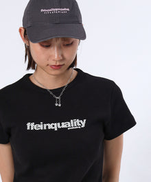 テレコリブレディースTシャツ / 半袖 レディース クルーネック プリント ピチT ちびT 短丈 ブラック